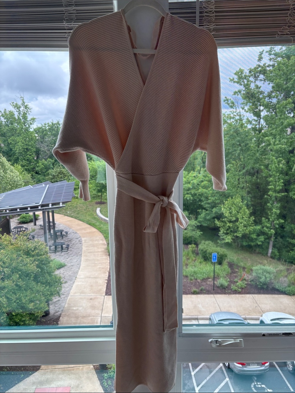 Petal & Pup Beige Wrap Knit Dress